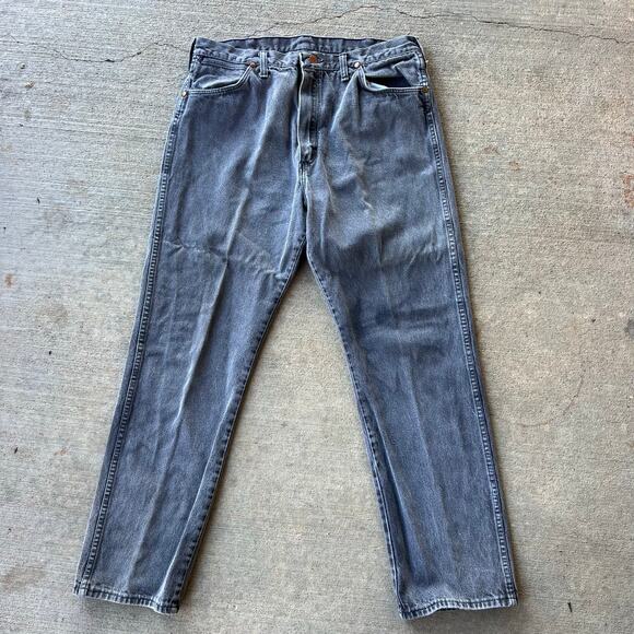 Vintage 80s Wrangler 13MWZPB Jeans 38x32 Faded Black Original Fit Cowboy Cut - Picture 3 of 6